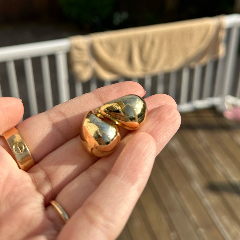 Teardrop Golden Earrings